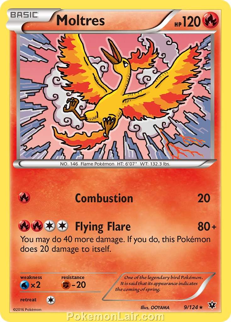 2016 Pokemon Trading Card Game Fates Collide Set – 9 Moltres