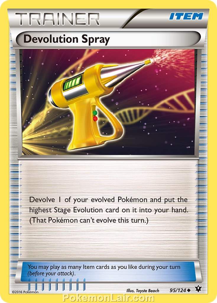 2016 Pokemon Trading Card Game Fates Collide Set – 95 Devolution Spray
