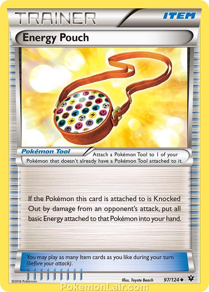 2016 Pokemon Trading Card Game Fates Collide Set – 97 Energy Pouch