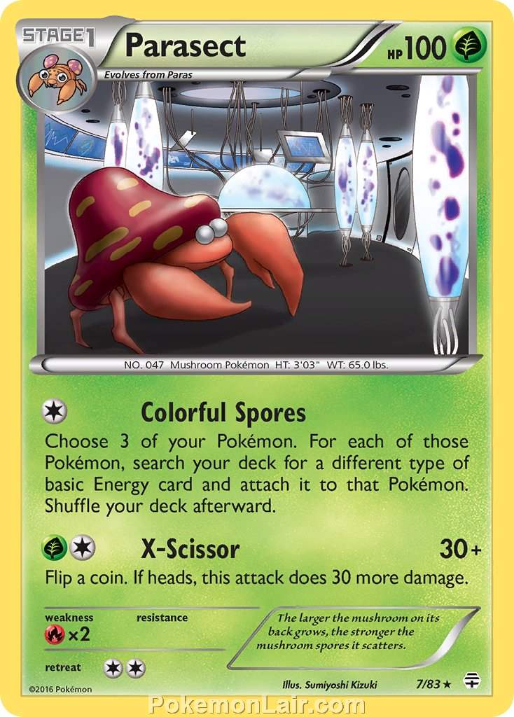 2016 Pokemon Trading Card Game Generations Price List – 07 Parasect