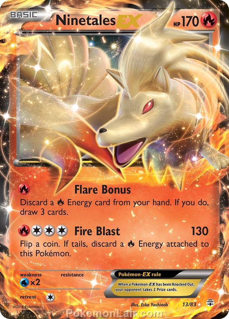 2016 Pokemon Trading Card Game Generations Price List – 13 Ninetales EX