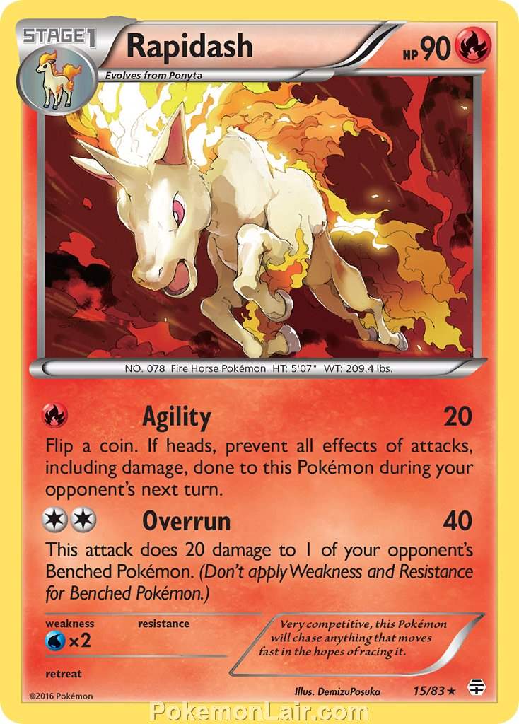 2016 Pokemon Trading Card Game Generations Price List – 15 Rapidash