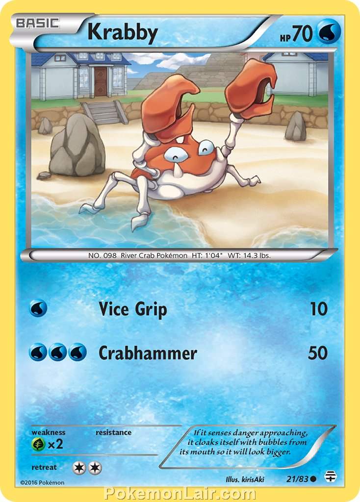 2016 Pokemon Trading Card Game Generations Price List – 21 Krabby