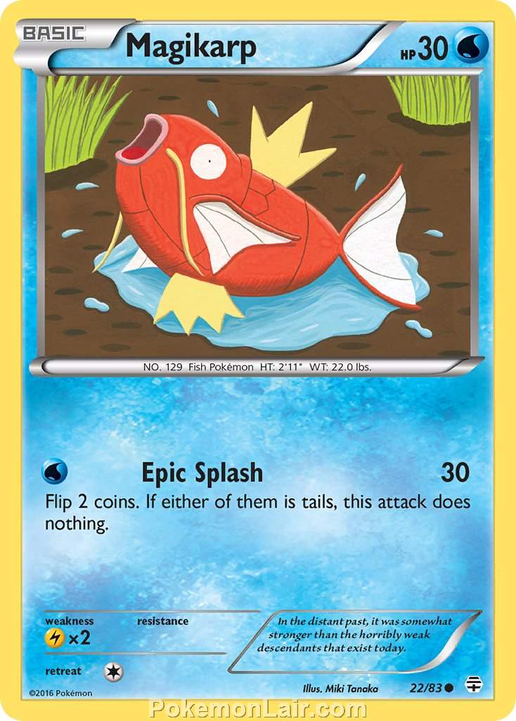 2016 Pokemon Trading Card Game Generations Price List – 22 Magikarp