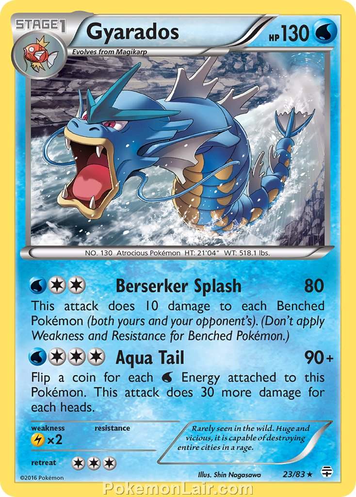 2016 Pokemon Trading Card Game Generations Price List – 23 Gyarados