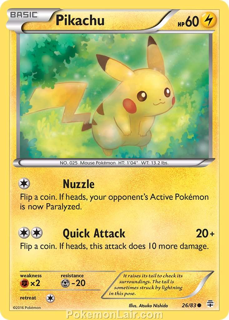 2016 Pokemon Trading Card Game Generations Price List – 26 Pikachu