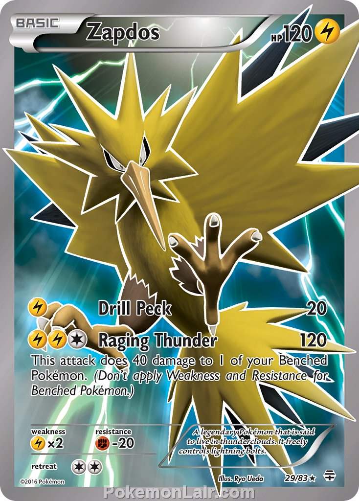2016 Pokemon Trading Card Game Generations Price List – 29 Zapdos