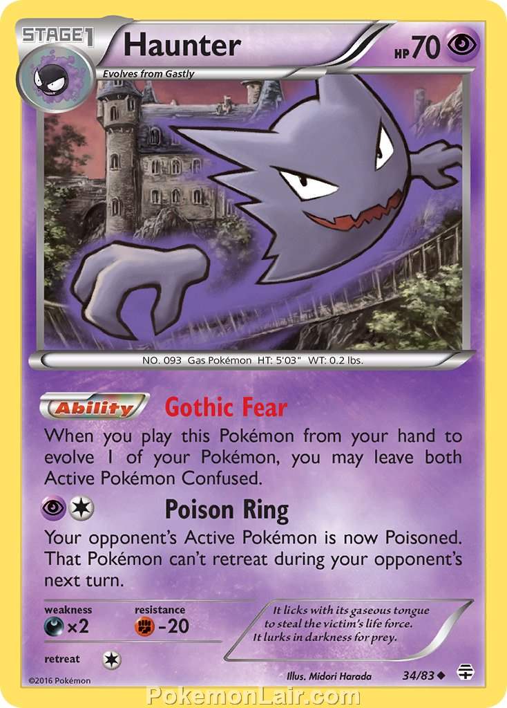 2016 Pokemon Trading Card Game Generations Price List – 34 Haunter