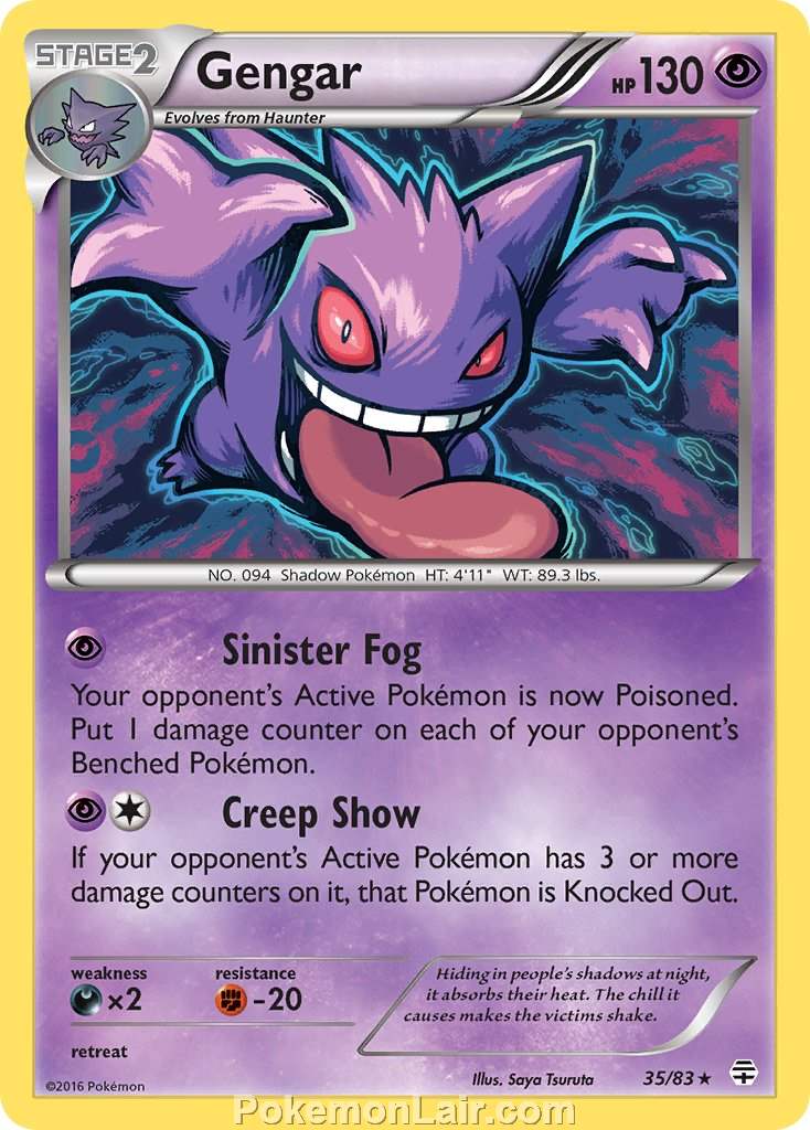 2016 Pokemon Trading Card Game Generations Price List – 35 Gengar