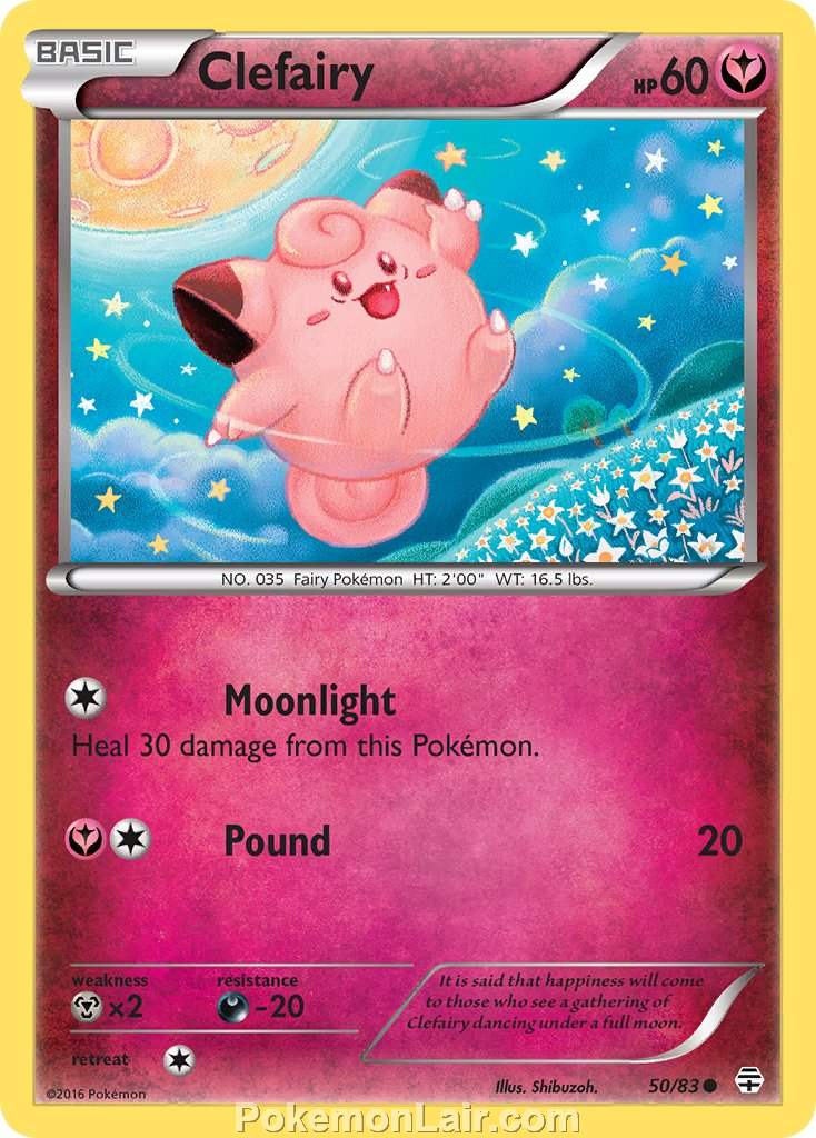2016 Pokemon Trading Card Game Generations Price List – 50 Clefairy