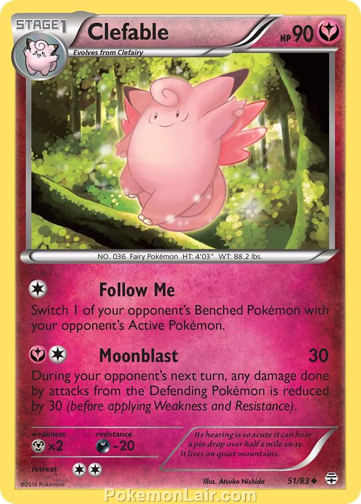2016 Pokemon Trading Card Game Generations Price List – 51 Clefable