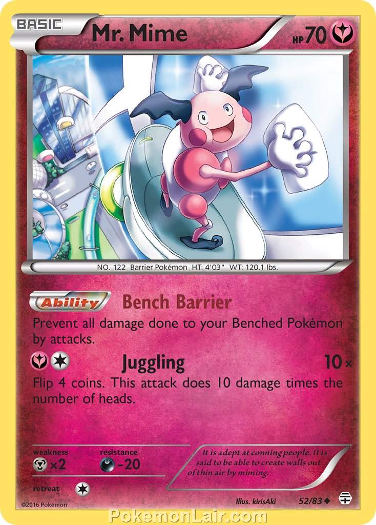 2016 Pokemon Trading Card Game Generations Price List – 52 Mr. Mime