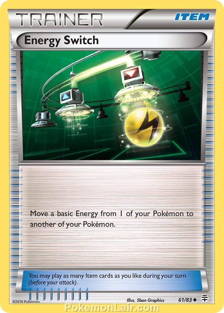 2016 Pokemon Trading Card Game Generations Price List – 61 Energy Switch