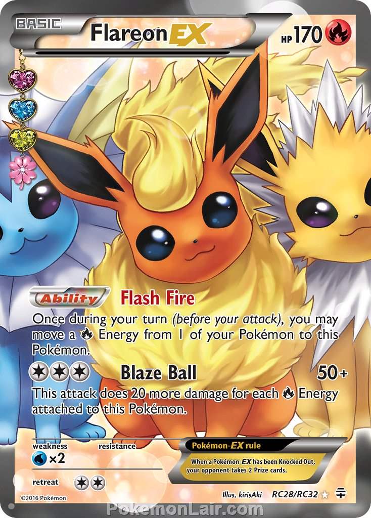 2016 Pokemon Trading Card Game Generations Price List – RC28 Flareon EX