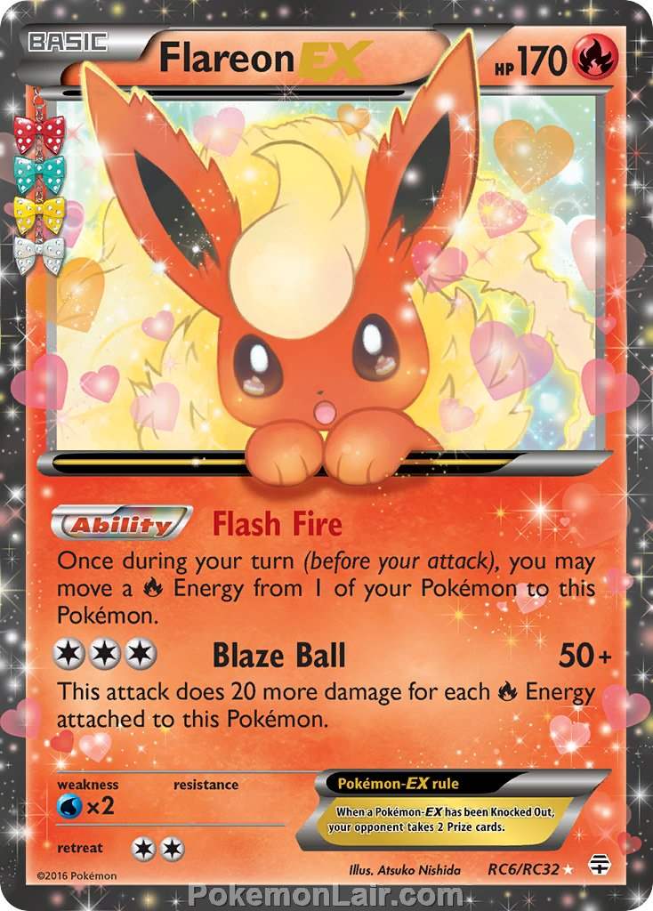 2016 Pokemon Trading Card Game Generations Price List – RC6 Flareon EX