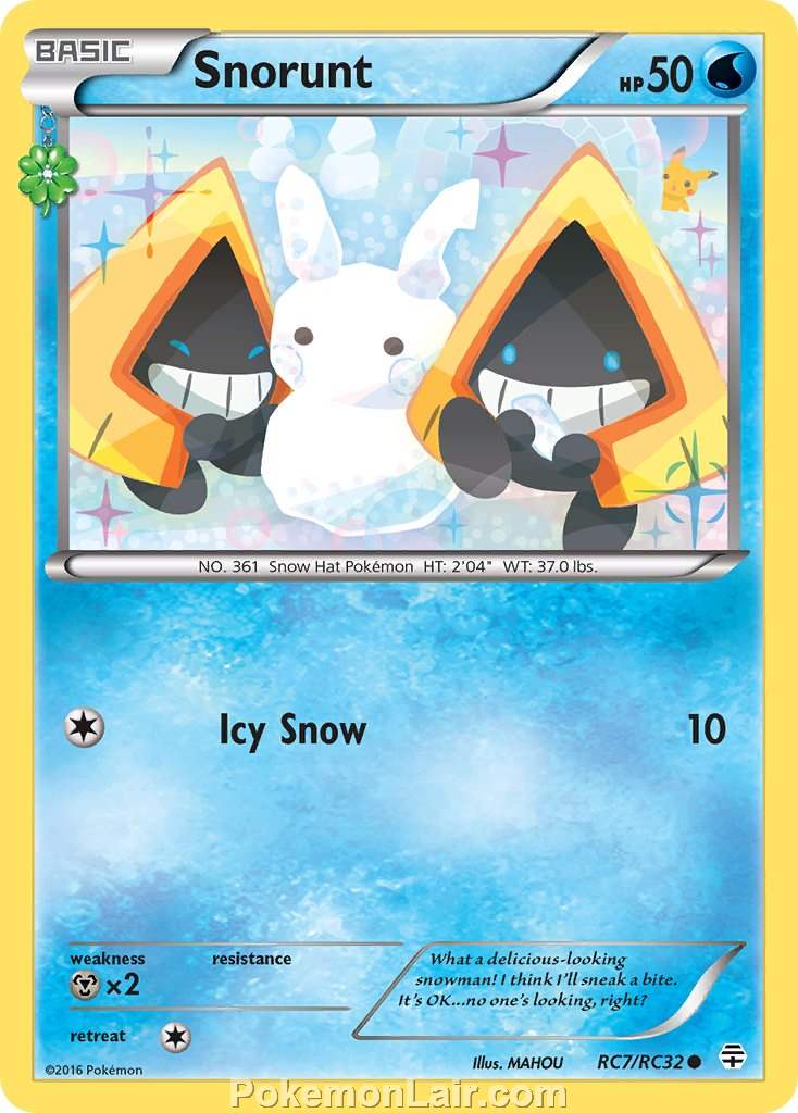 2016 Pokemon Trading Card Game Generations Price List – RC7 Snorunt