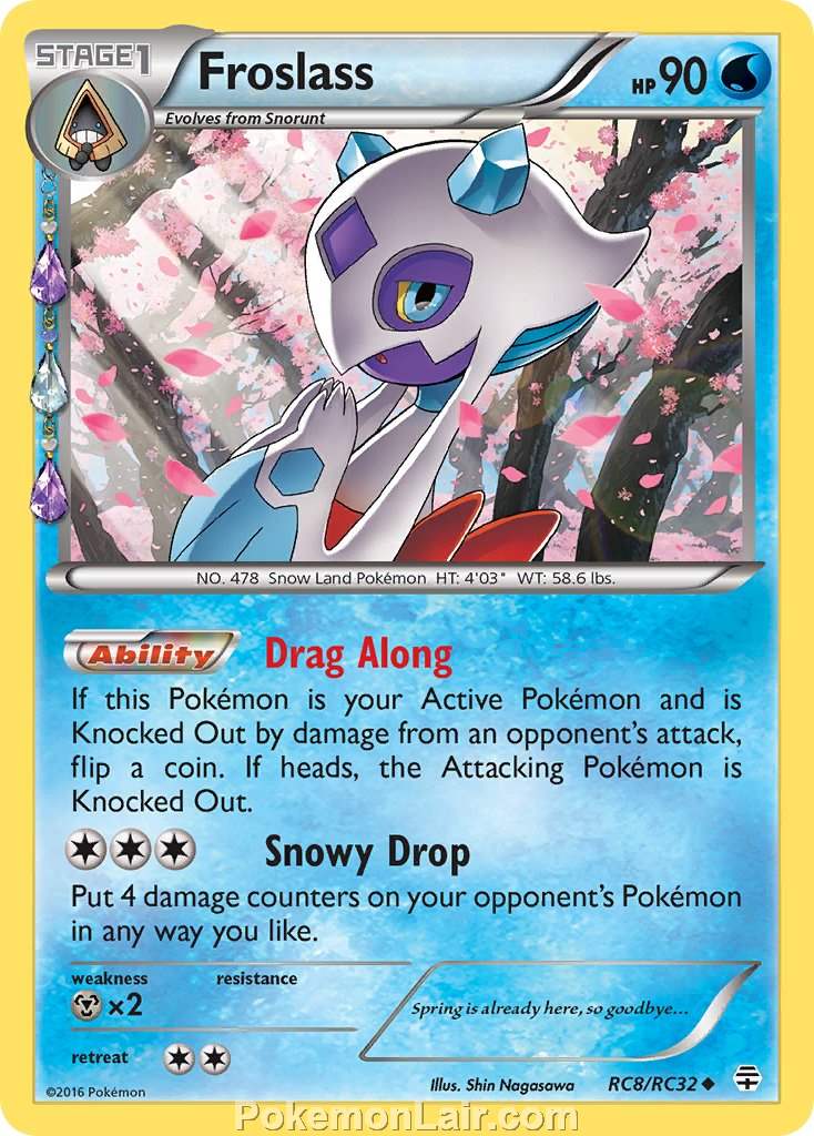 2016 Pokemon Trading Card Game Generations Price List – RC8 Froslass