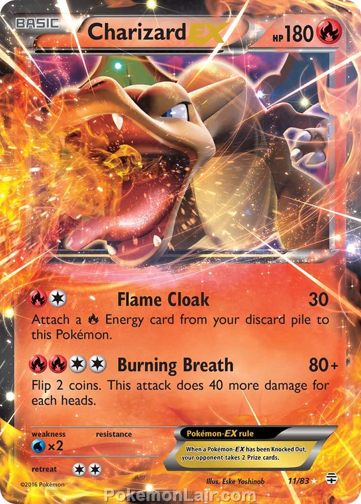 2016 Pokemon Trading Card Game Generations Set – 11 Charizard EX