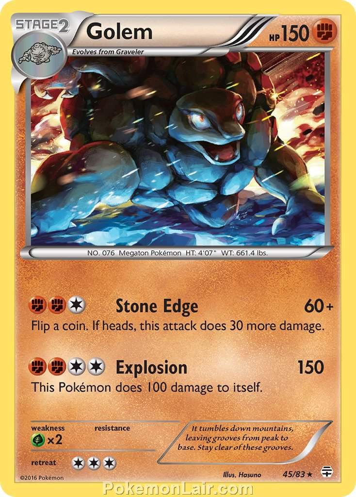 2016 Pokemon Trading Card Game Generations Set – 45 Golem