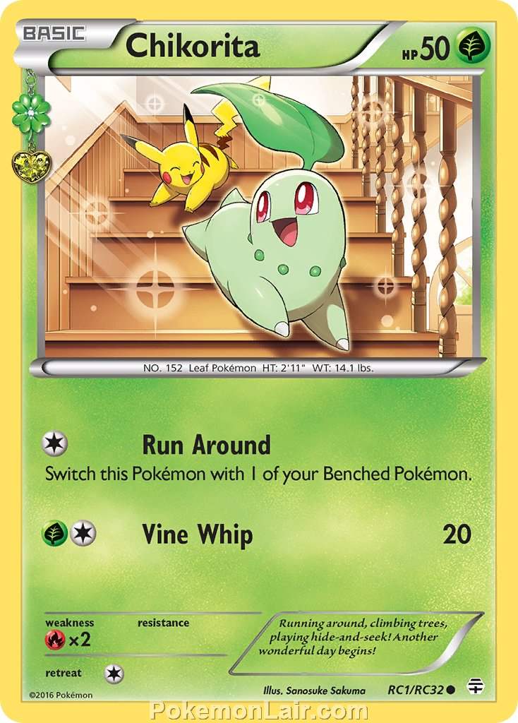 2016 Pokemon Trading Card Game Generations Set – RC1 Chikorita