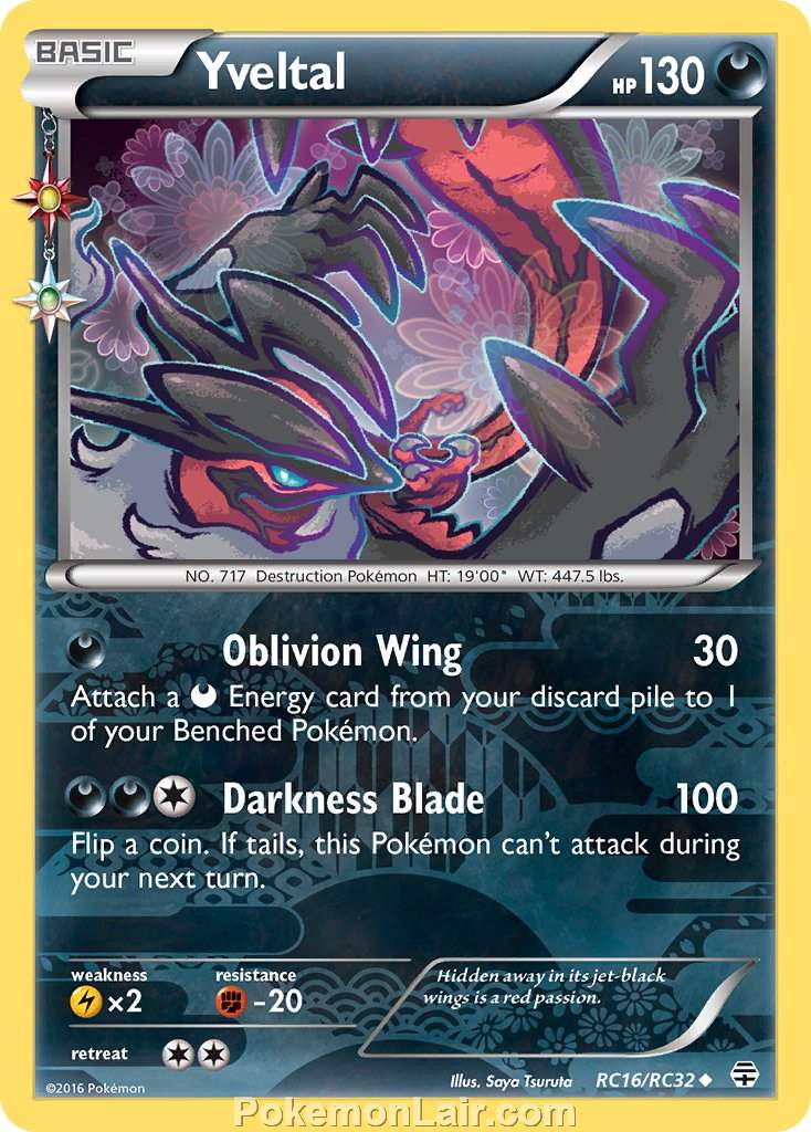 2016 Pokemon Trading Card Game Generations Set – RC16 Yveltal