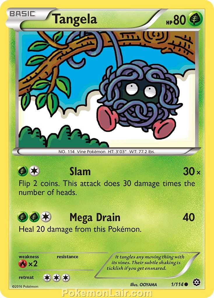 2016 Pokemon Trading Card Game Steam Siege Price List – 1 Tangela