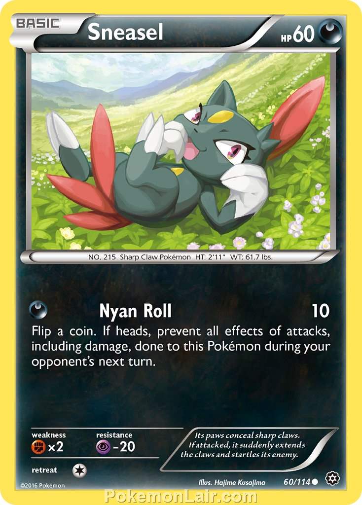 2016 Pokemon Trading Card Game Steam Siege Price List – 60 Sneasel