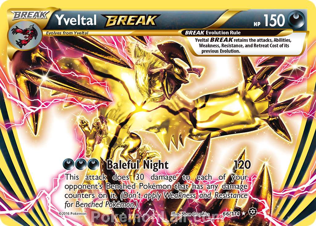 2016 Pokemon Trading Card Game Steam Siege Price List – 66 Yveltal Break