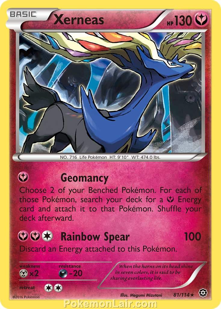 2016 Pokemon Trading Card Game Steam Siege Price List – 81 Xerneas