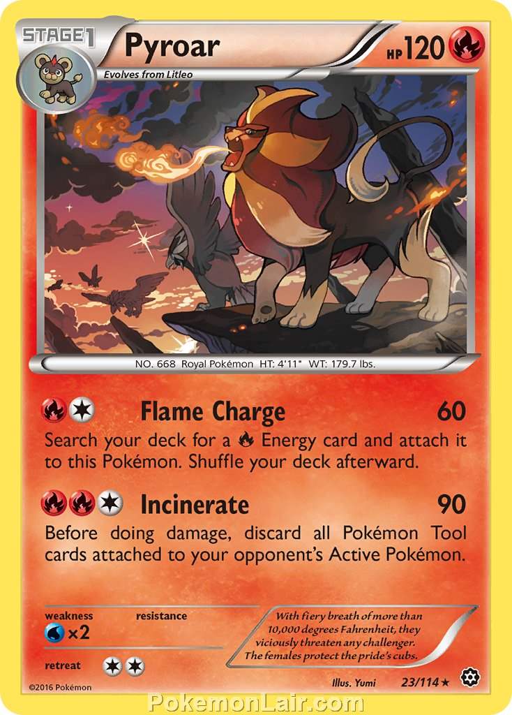 2016 Pokemon Trading Card Game Steam Siege Set – 23 Pyroar