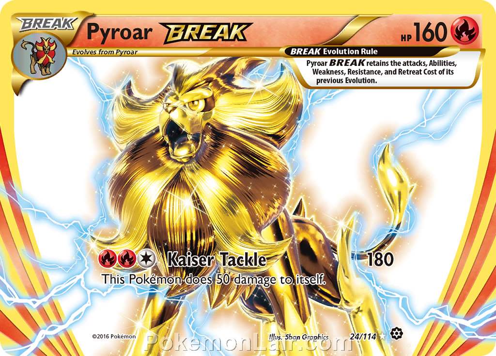 2016 Pokemon Trading Card Game Steam Siege Set – 24 Pyroar Break