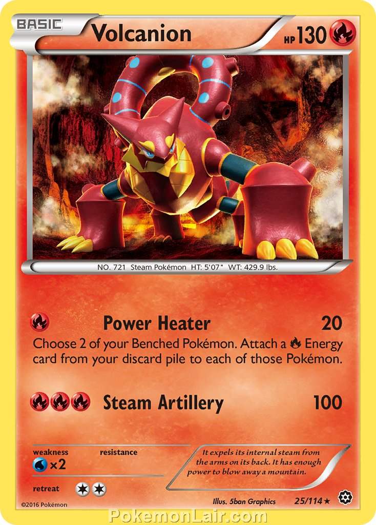 2016 Pokemon Trading Card Game Steam Siege Set – 25 Volcanion