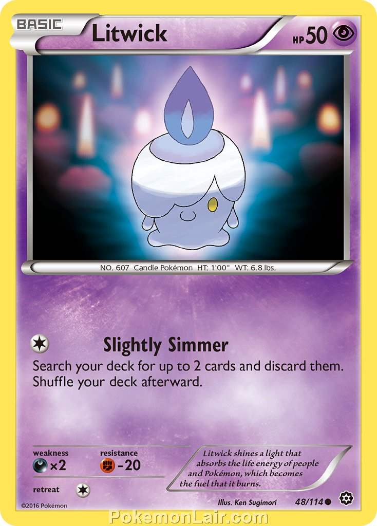 2016 Pokemon Trading Card Game Steam Siege Set – 48 Litwick