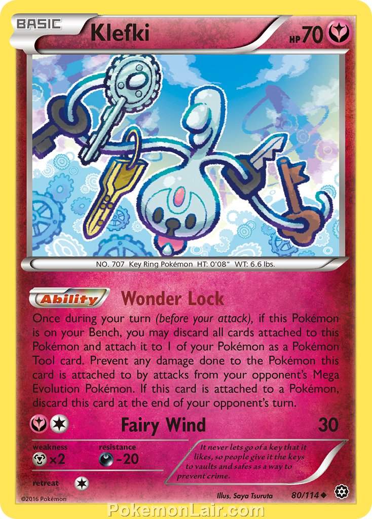 2016 Pokemon Trading Card Game Steam Siege Set – 80 Klefki