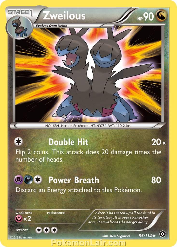 2016 Pokemon Trading Card Game Steam Siege Set – 85 Zweilous