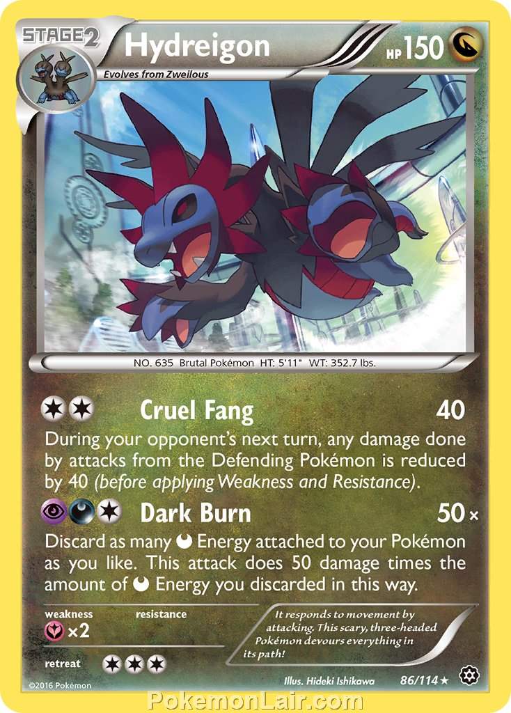 2016 Pokemon Trading Card Game Steam Siege Set – 86 Hydreigon