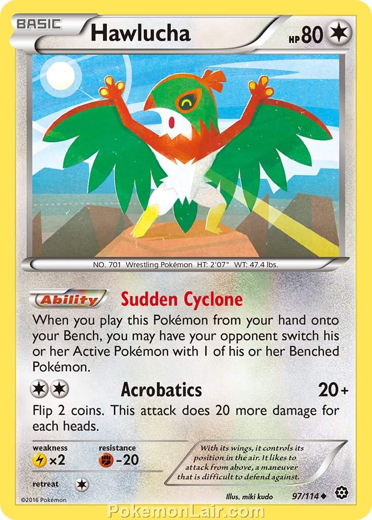 2016 Pokemon Trading Card Game Steam Siege Set – 97 Hawlucha