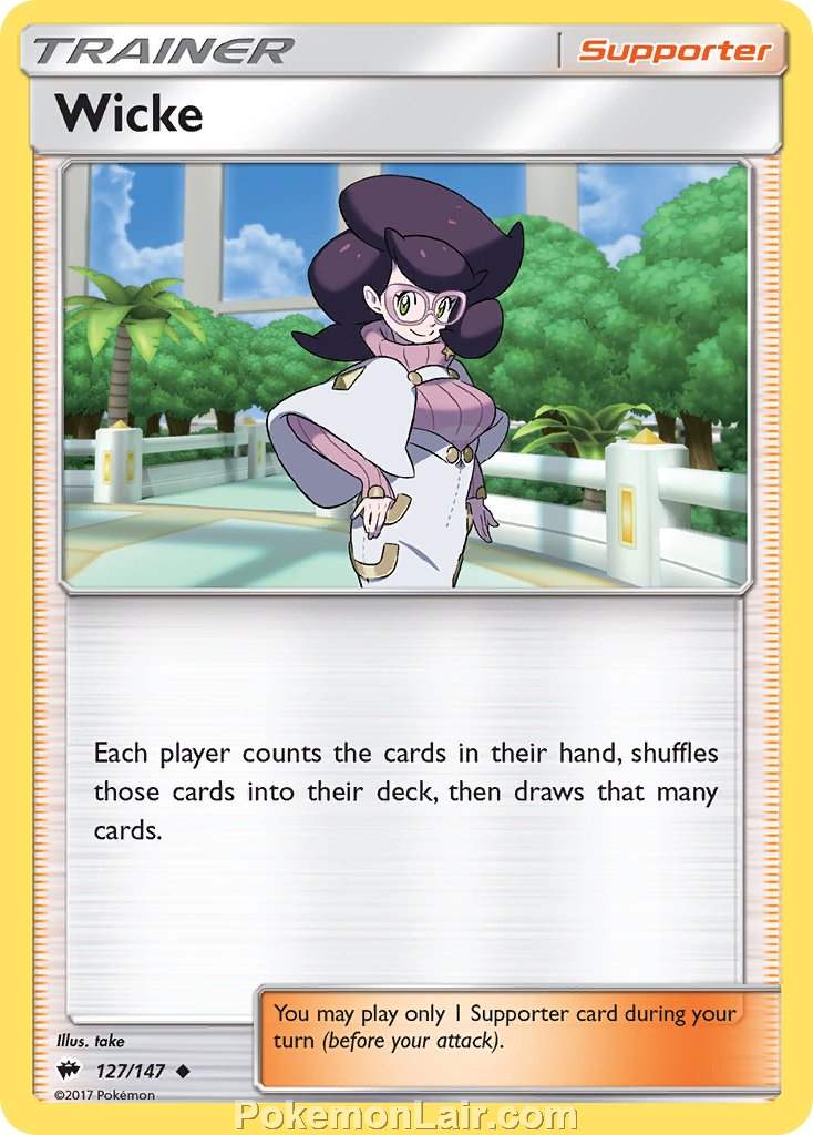 2017 Pokemon Trading Card Game Burning Shadows Price List – 127 Wicke