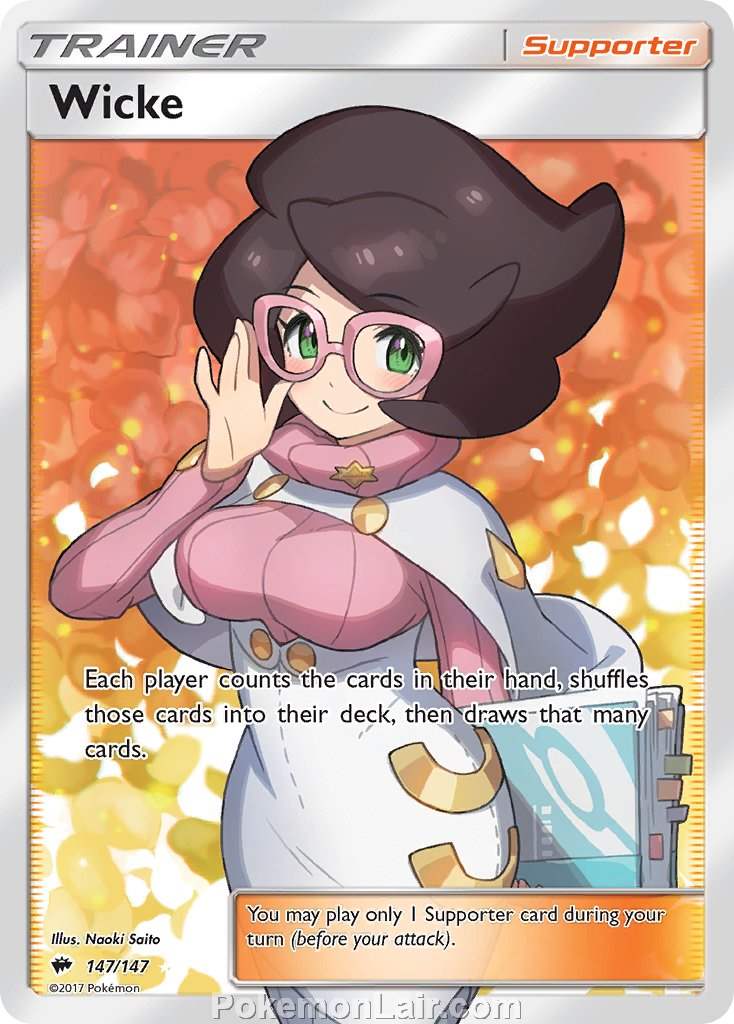 2017 Pokemon Trading Card Game Burning Shadows Price List – 147 Wicke