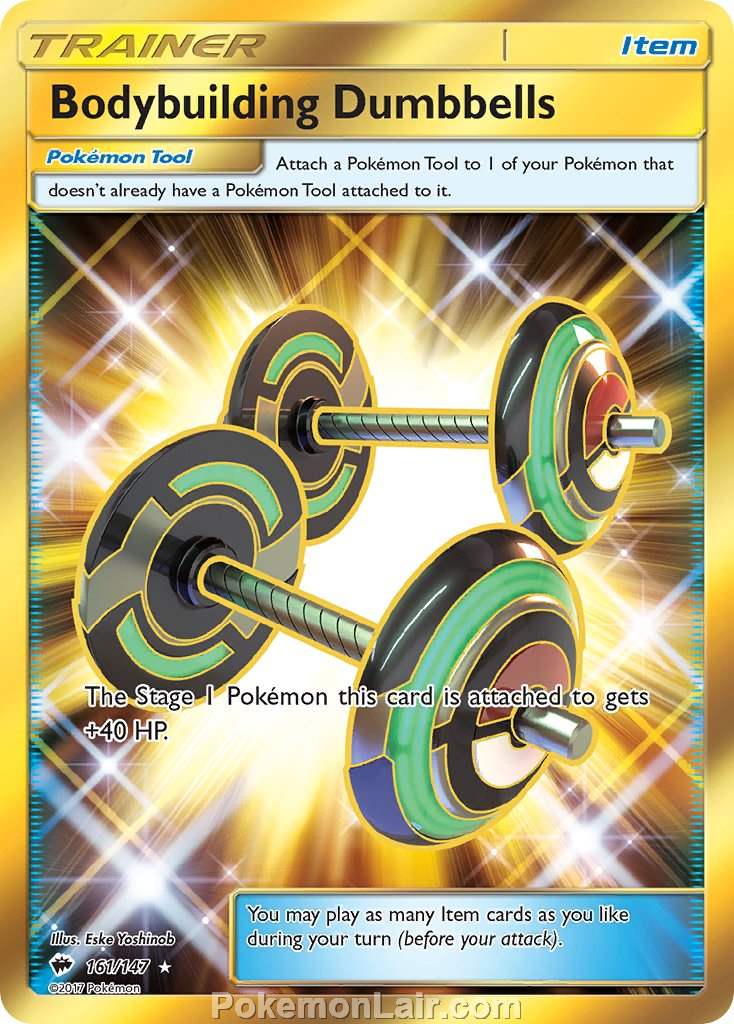 2017 Pokemon Trading Card Game Burning Shadows Price List – 161 Bodybuilding Dumbbells