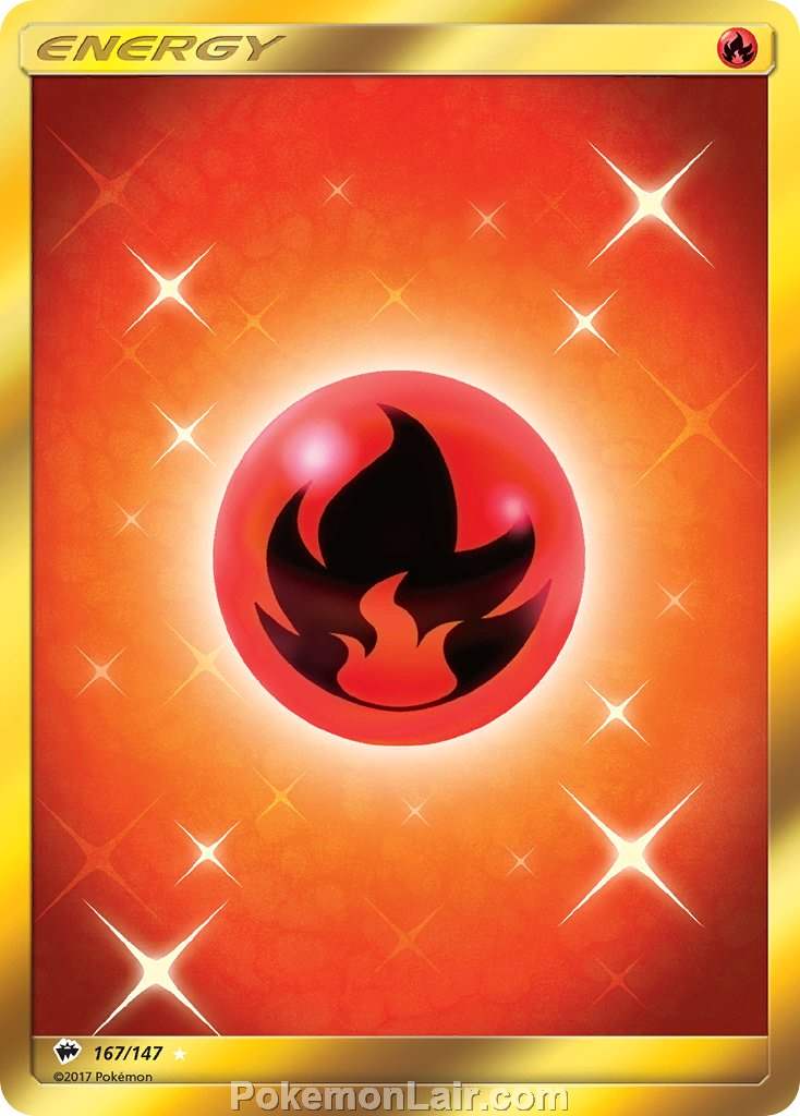 2017 Pokemon Trading Card Game Burning Shadows Price List – 167 Fire Energy