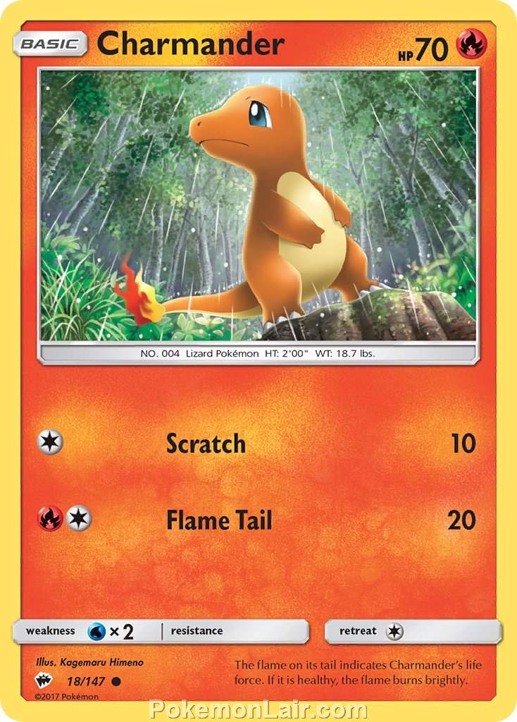 2017 Pokemon Trading Card Game Burning Shadows Price List – 18 Charmander