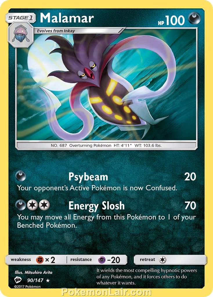 2017 Pokemon Trading Card Game Burning Shadows Price List – 90 Malamar