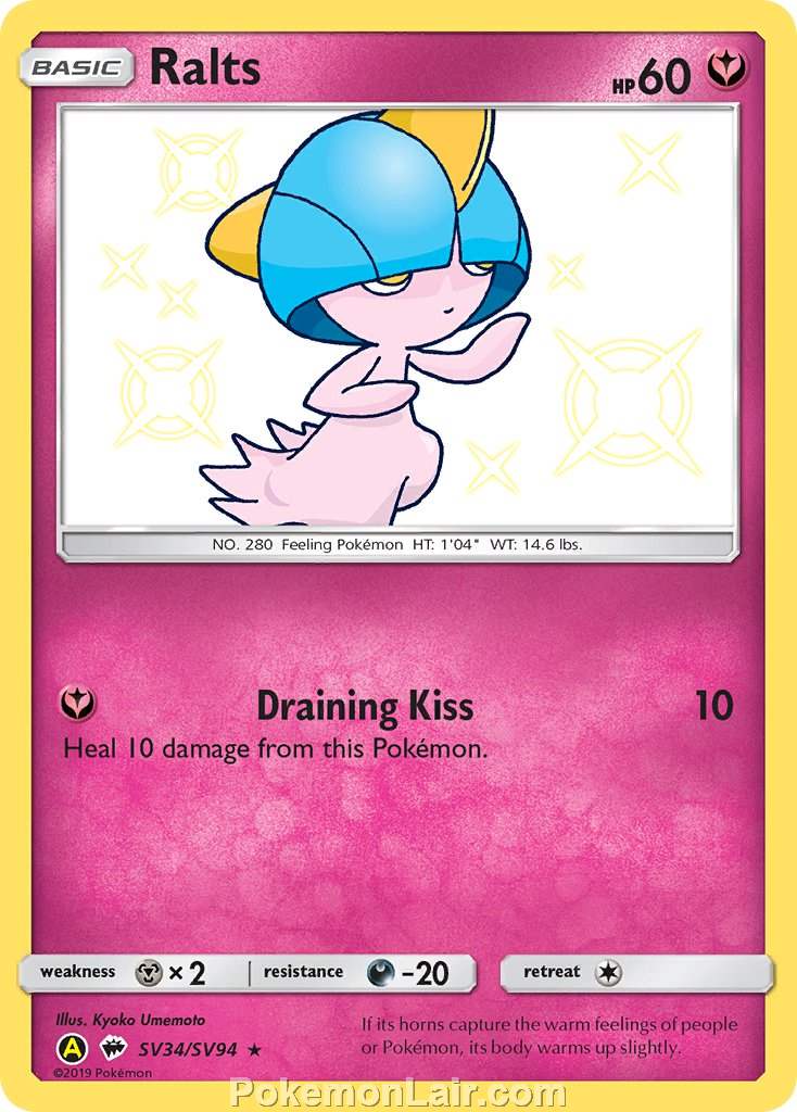 2017 Pokemon Trading Card Game Burning Shadows Price List – SV34 Ralts