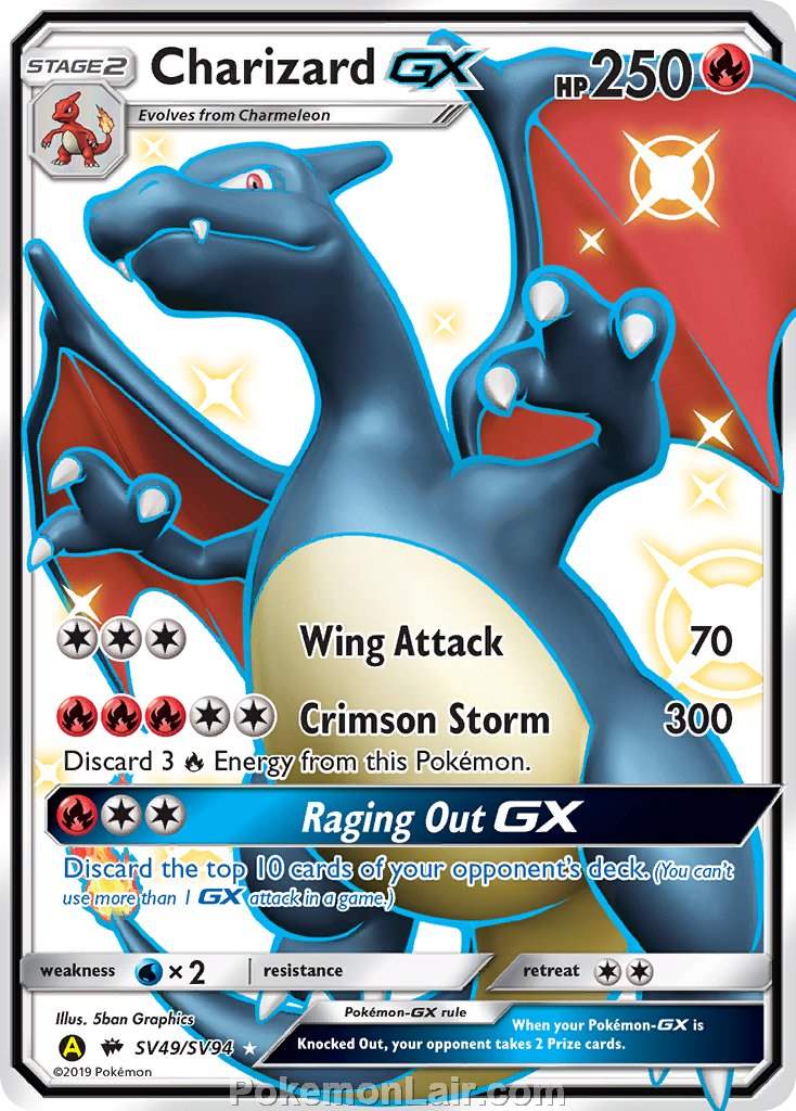 2017 Pokemon Trading Card Game Burning Shadows Price List – SV49 Charizard GX