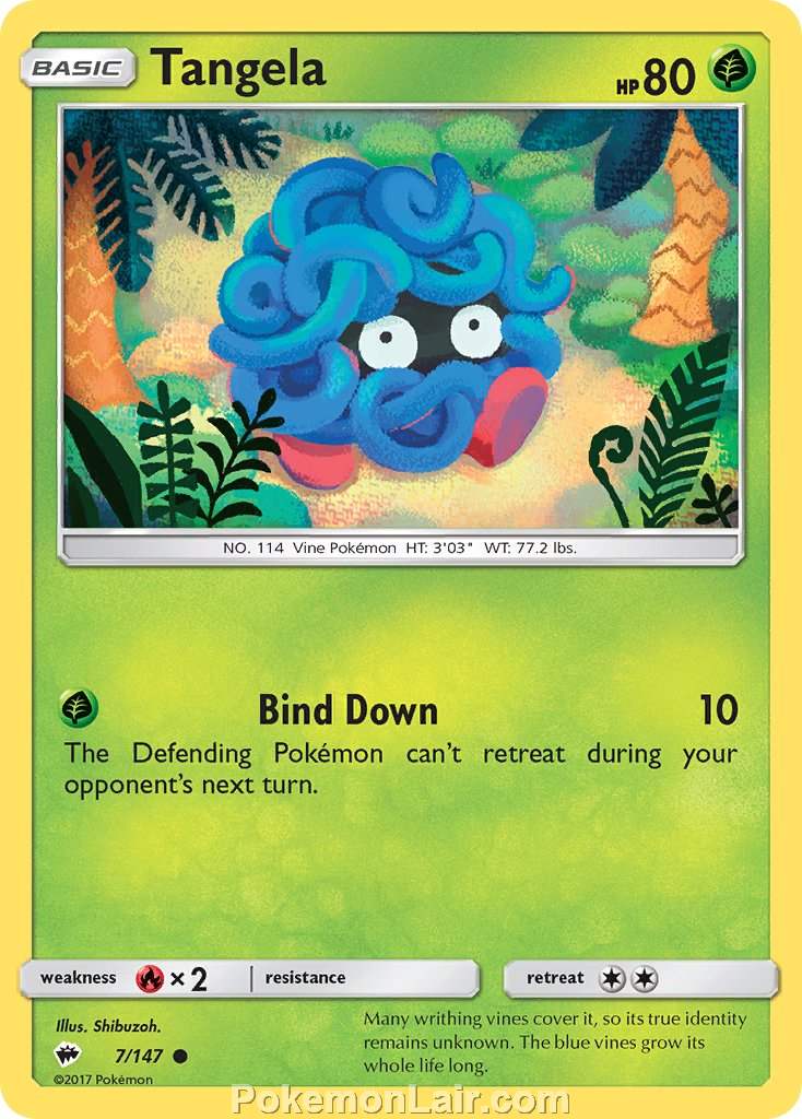 2017 Pokemon Trading Card Game Burning Shadows Set – 7 Tangela