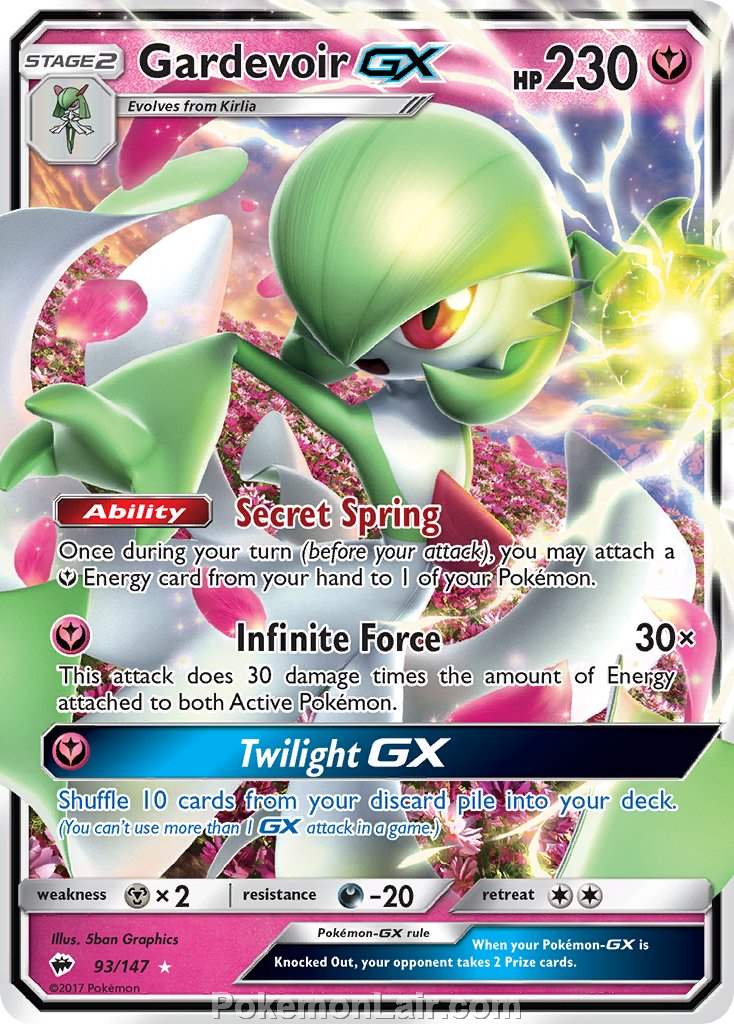 2017 Pokemon Trading Card Game Burning Shadows Set – 93 Gardevoir GX