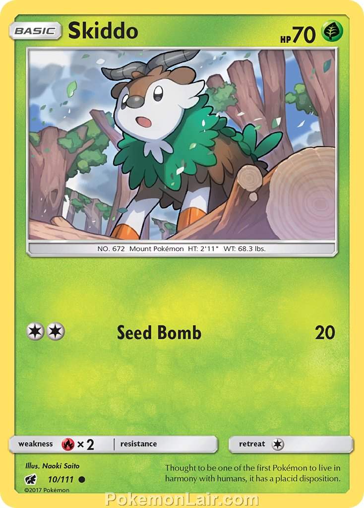 2017 Pokemon Trading Card Game Crimson Invasion Price List – 10 Skiddo