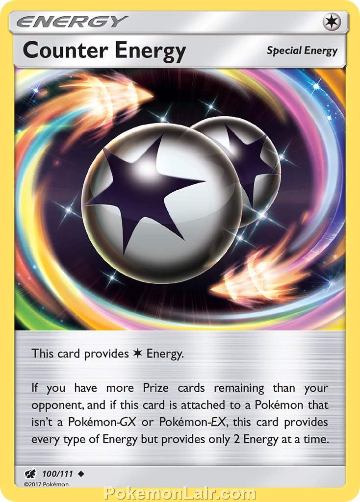 2017 Pokemon Trading Card Game Crimson Invasion Price List – 100 Counter Energy