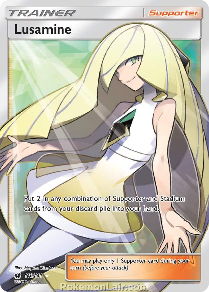 2017 Pokemon Trading Card Game Crimson Invasion Price List – 110 Lusamine